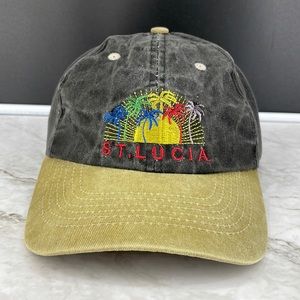 St Lucia Golf Hat OS distressed.